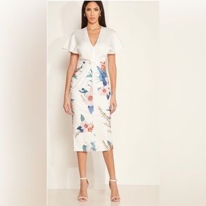 ❤️SALE TED BAKER Nerris Jamboree Twist Detail Dress size1